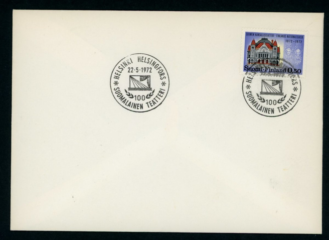 FDC 1972 Suomen Kansallisteatteri 100 vuotta