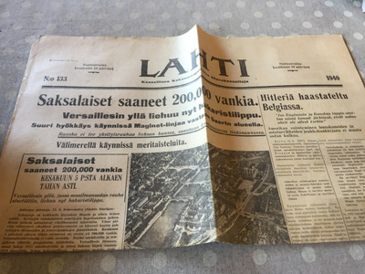 LAHTI LEHTI 133/1940 HYVÄ