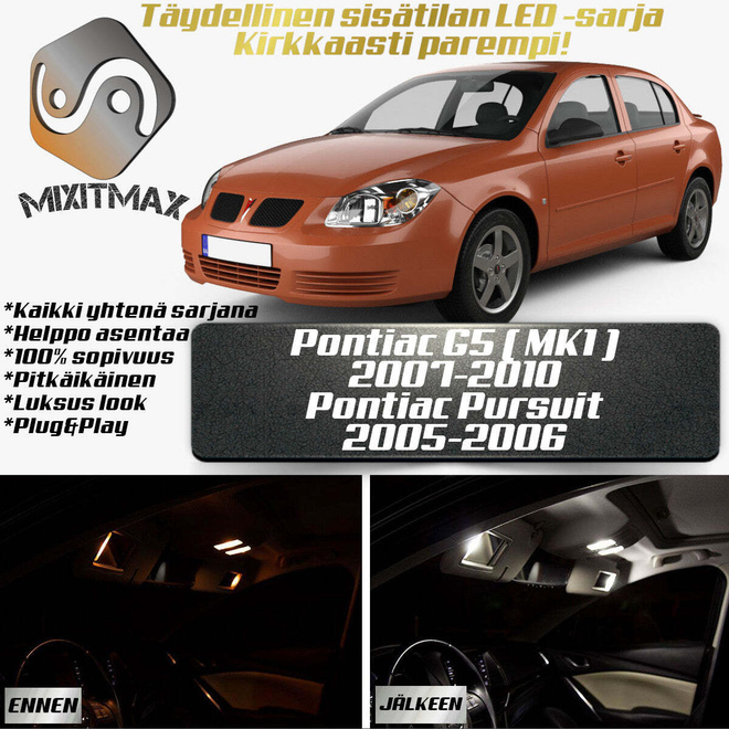 Pontiac G5 / Pursuit (MK1) Sisätilan LED-sarja 6