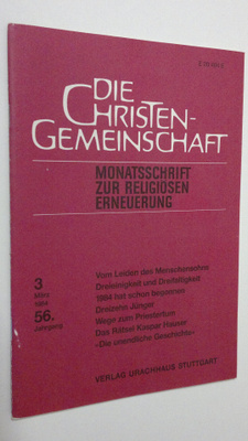 Die Christen-Gemeinschaft 3/1984 : Monatsschrift zur reli...