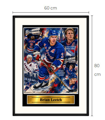 Uusi Brian Leetch New York NHL art print Limited Edition
