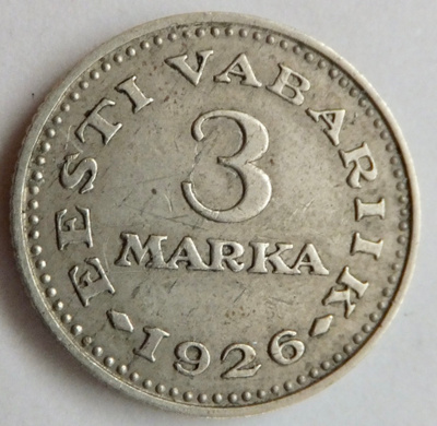 Viro Eesti Estonia 3 marka 1926 Aika Hyvä