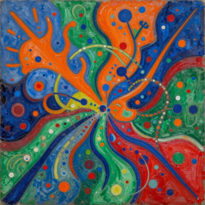 Uusi abstrakti alumiinitaulu 20 cm x 20 cm