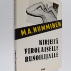 M. A. Numminen : Kirjeitä virolaiselle runoilijalle - pikkukuva 1