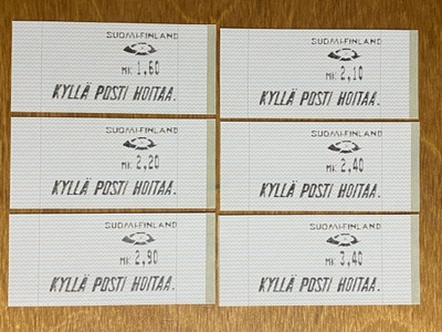 FRAMA ATM10 YLEISMERKKI KYLLÄ POSTI HOITAA 1991**