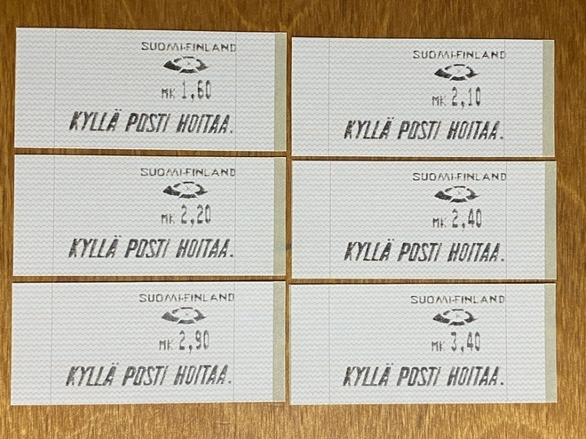 FRAMA ATM10 YLEISMERKKI KYLLÄ POSTI HOITAA 1991**