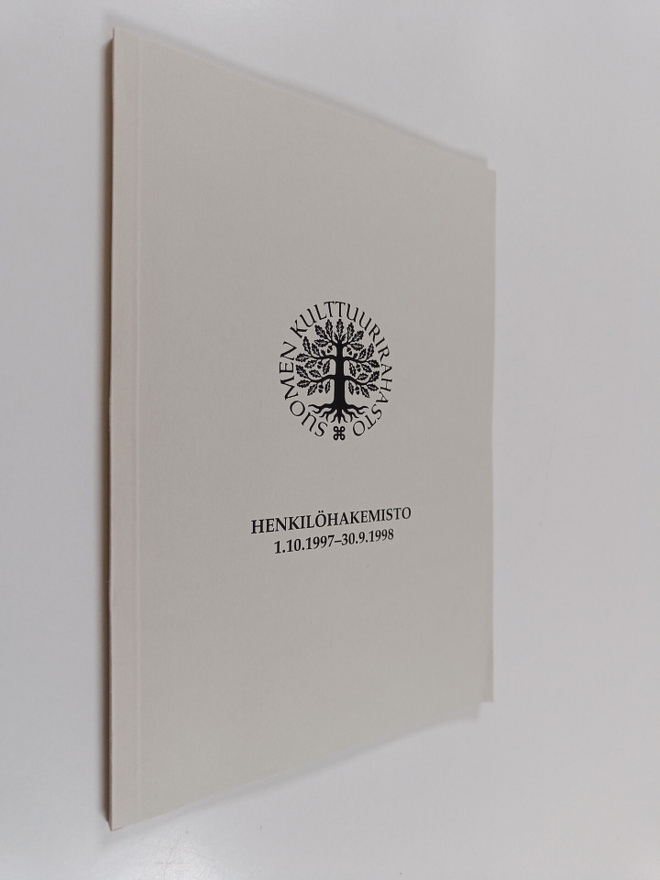 Suomen kulttuurirahaston henkilöhakemisto 1.10.1997-30.9....