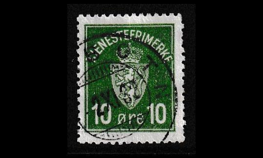 Norja 2 o Virkamerkki 10 öre (1926)