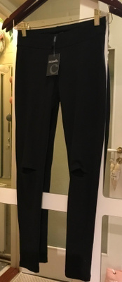 REACH mustat polvista revityt stretch legginsit XS
