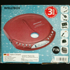 Welltech kannettava CD-soitin + varusteet ja paketti - pikkukuva 1