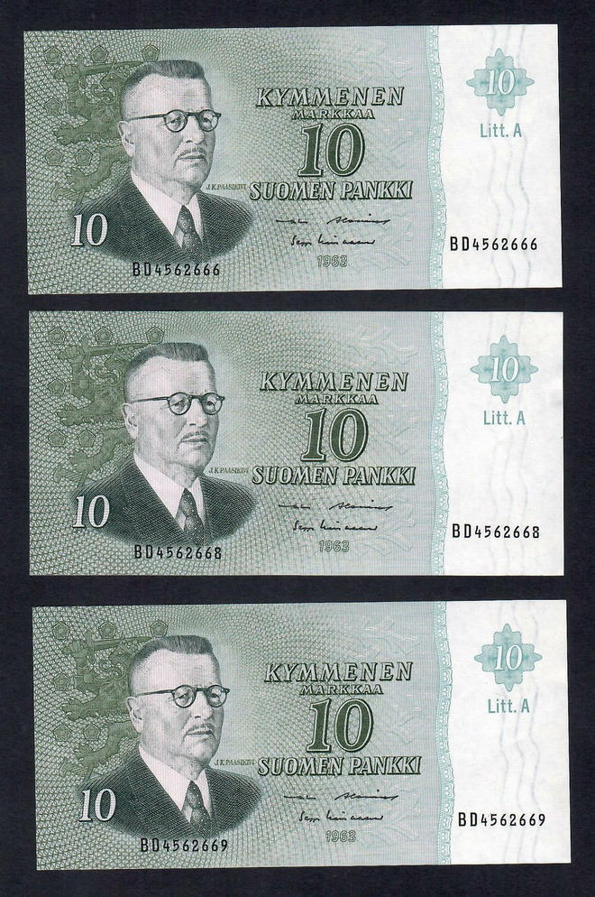 10mk 1963 litt.A  BD ALE-Lin 3kpl