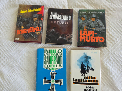 3 KPL R.LEHVÄSLAIHON JA 2 KPL N. LAUTTAMUKSEN SOTAROMAANIA