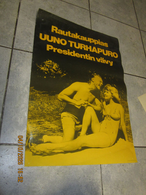 Uuno Turhapuro -elokuvajuliste 1978 (Rautakauppias presi,,
