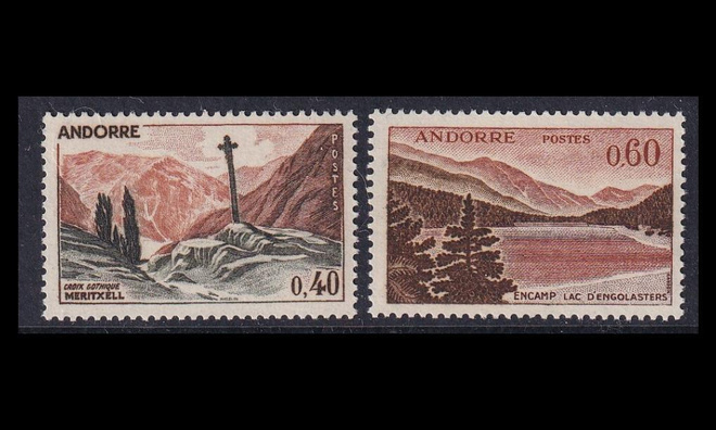 Andorra Fr 191-2 ** Käyttösarja maisemia (1965)