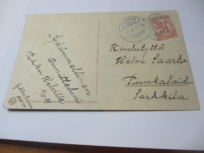 1929 Johannes kortti os Punkalaidun