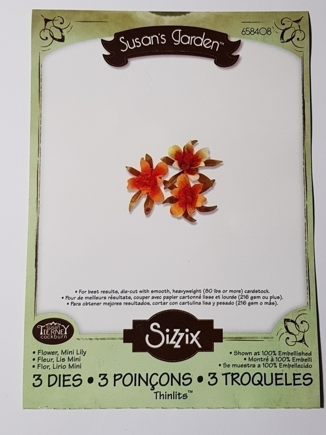Sizzixin stanssi "MINI LILY /PIENI LILJA LEHTINEEN""