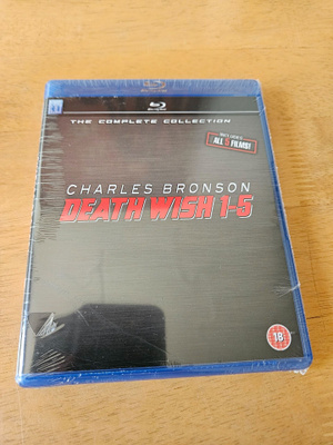 Death Wish 1-5, The Complete Collection (5 x Blu-ray, uusi)