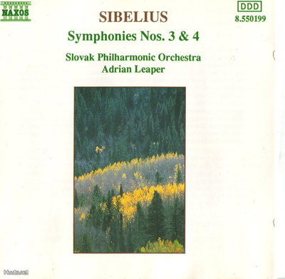 Jean Sibelius : Sinfoniat 3 ja 4   - Naxos CD