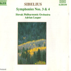 Jean Sibelius : Sinfoniat 3 ja 4   - Naxos CD - pikkukuva 1
