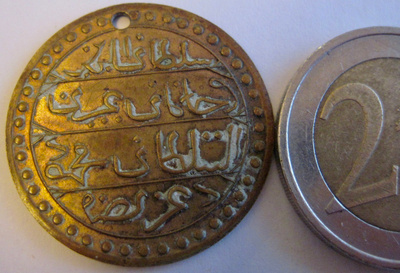 VANHA Kolikko Poletti? Algeria? Turkki? 1800-l
