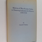 Oswald Prentiss Backus : Motives of West Russian Nobles i... - pikkukuva 1