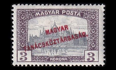 Unkari 283 * Parlamenttirakennus 3 Kr pp (1919)