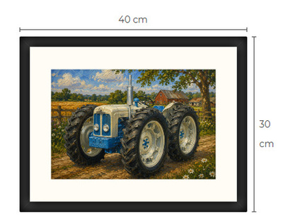 Uusi Fordson County Super 4 traktori art print 30 cm x 40 cm
