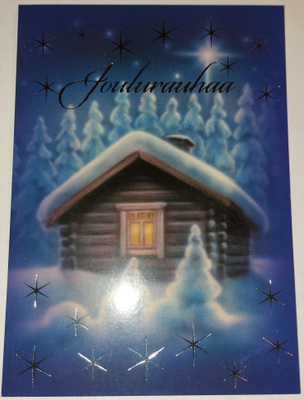 Hopea/Kultafolioitu joulukortti