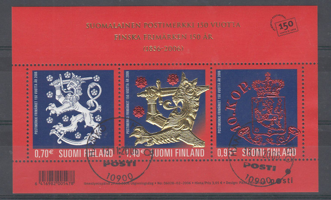 2006 Postimerkki 150 vuotta loistoleimattu blokki