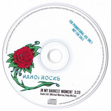 Hanoi Rocks - In My Darkest Moment CD PROMO