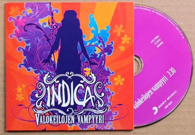 INDICA: Valokeilojen Vampyyri – MINT 1 biisin Promo CDS 2009