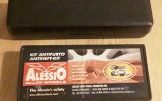 Sony autoradion ja Alessio lukkopulttisarjan osia...