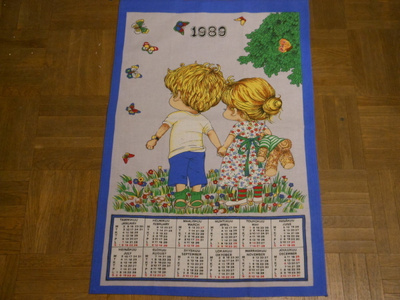 Kalenteripyyhe Vuodelta 1989