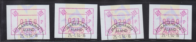 Åland Frama 1993 ATM Å5 1,6 mk-5 mk loistoleimoin
