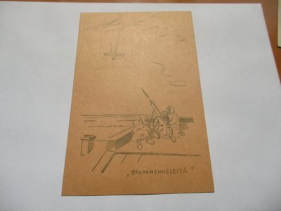 Rauhanenkeleitä kp - 1940 ruskea painokartonki !