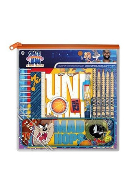 12-osainen koulutarvikesetti Space Jam UUSI