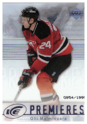 OLLI MALMIVAARA Devils, 07-08 Up.Deck Ice Permier #110 Rc