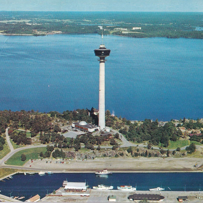 Tampere. Särkänniemi, Näsinneula. ilmakuva. e275