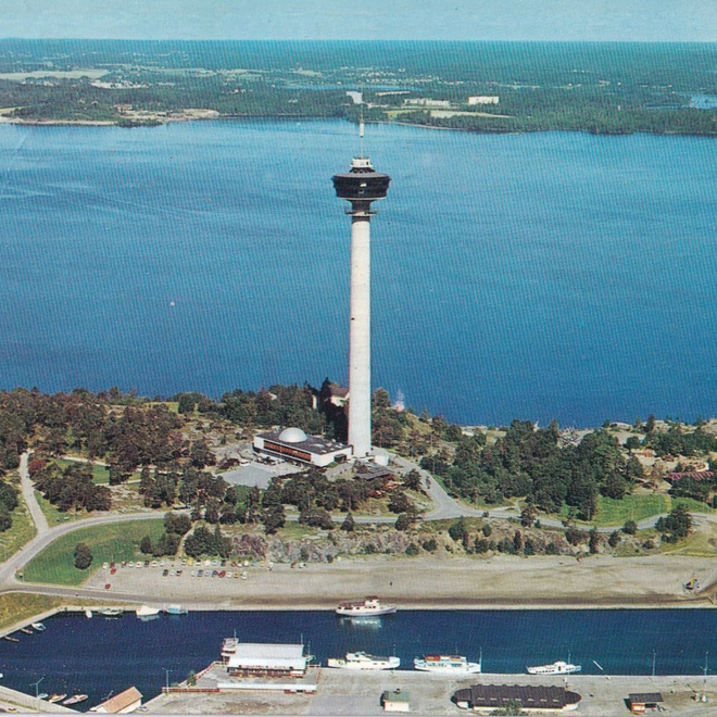 Tampere. Särkänniemi, Näsinneula. ilmakuva. e275