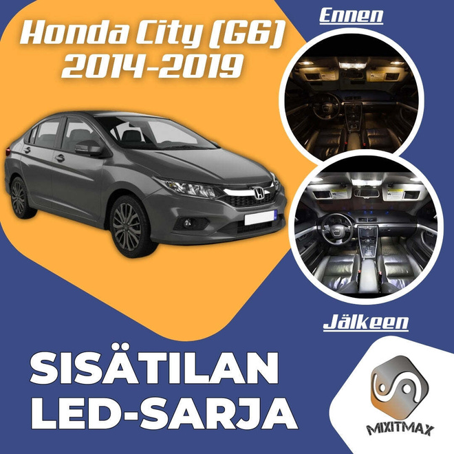 Honda City (G6) Sisätilan LED-sarja 6-osainen