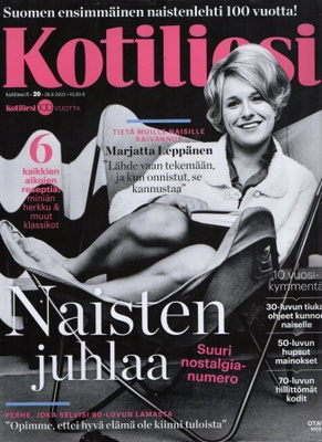 Kotiliesi n:o 20 2022 Marjatta. 20, 30, 40,50,60,70,80-luku