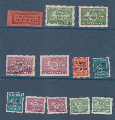 Kenttäpostimerkkejä 1941-44 o/*/**