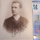 Kabinetti Valokuva Näyttelijä Adolf Berlin + Nimmari 1892 - pikkukuva 1