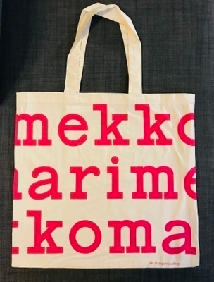 Marimekko logokassi, pinkki, uusi