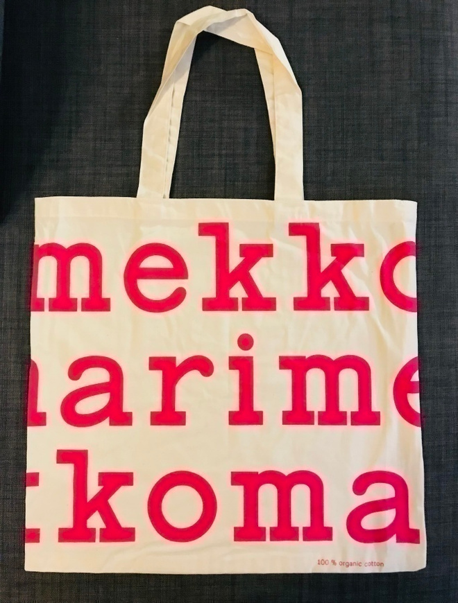 Marimekko logokassi, pinkki, uusi