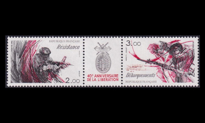 Ranska 2444-5ds ** Vapautuksen 40. vuosipäivä (1984)