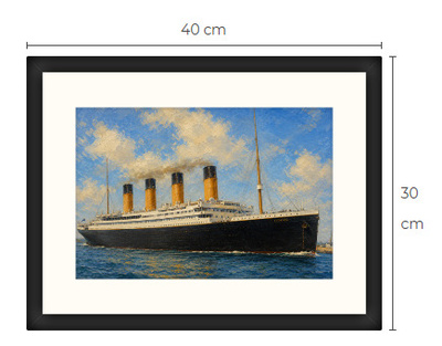 Uusi RMS Titanic art print kehystetty 30 cm x 40 cm