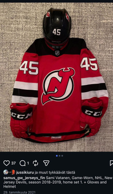 Sami Vatanen New Jersey Devils game worn setti