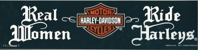 Real Women Ride Harleys - Iso puskuritarra (UUSI)