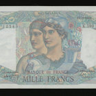 Ranska 1000 Francs 1.9.1949, Minerva ja Hercules, P130b XF- - pikkukuva 1